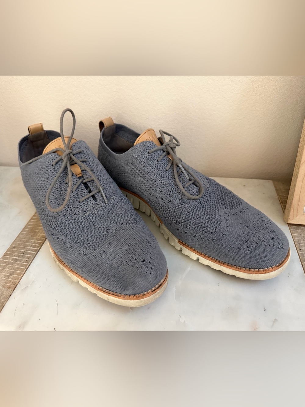 Cole Haan Men’s Zerogrand Stitchlite Gray Oxford Shoes Size 10.5 Lightweight